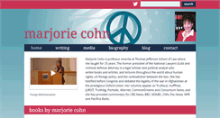 Desktop Screenshot of marjoriecohn.com